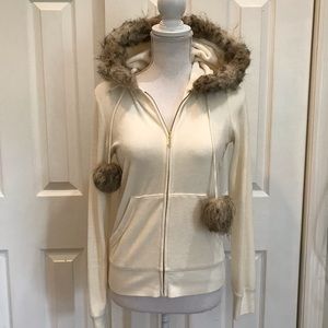 ⚜️Juicy Couture Velour Faux Fur Hooded Jacket⚜️